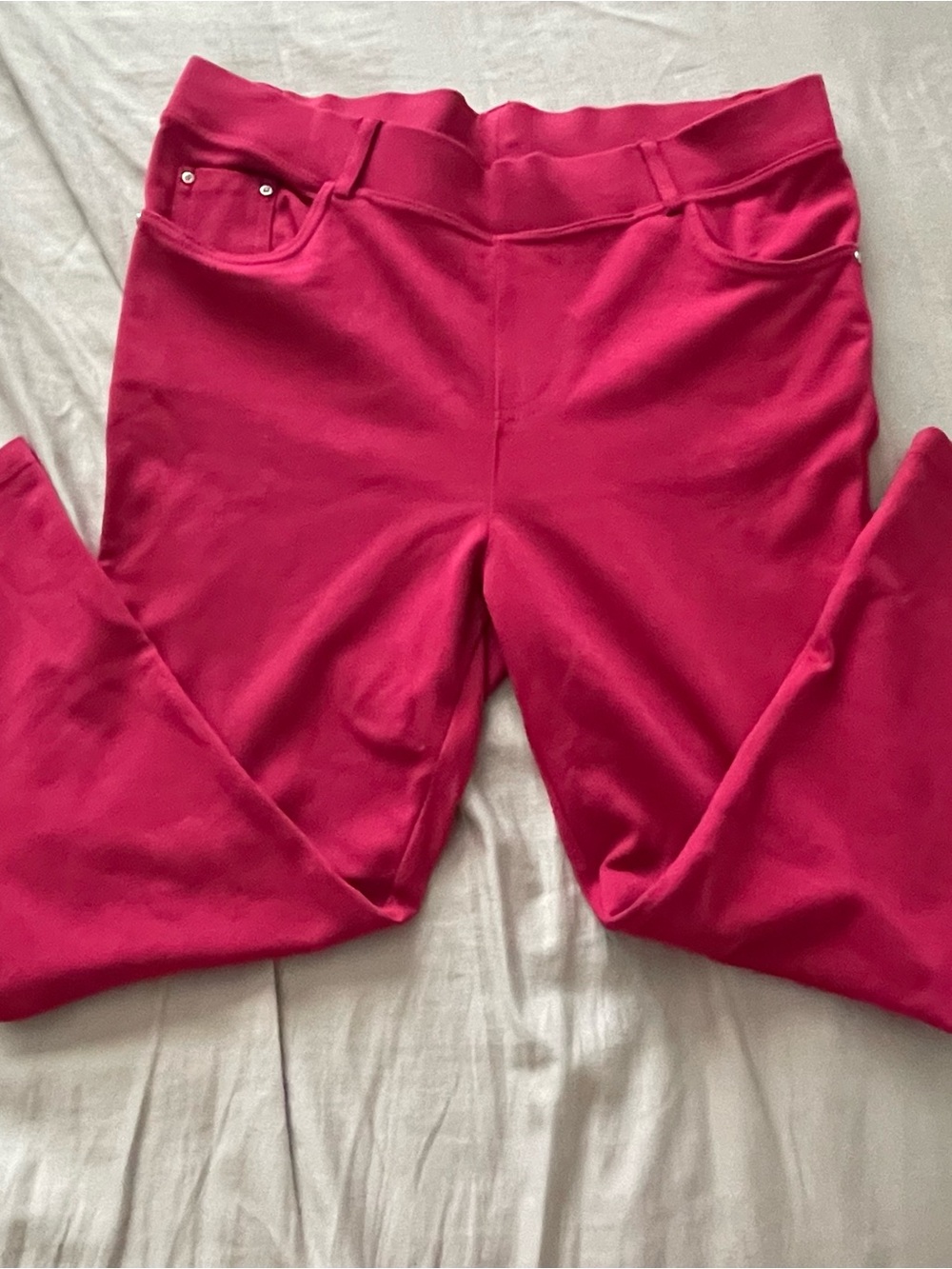 Fuchsia Pull-On Ponte Pants